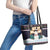 Let It Snow Christmas Leather Tote Bag Funny Xmas Holiday Patterns - Wonder Print Shop