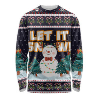Let It Snow Christmas Long Sleeve Shirt Funny Xmas Holiday Patterns - Wonder Print Shop