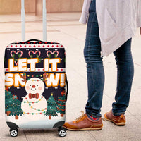 Let It Snow Christmas Luggage Cover Funny Xmas Holiday Patterns - Wonder Print Shop