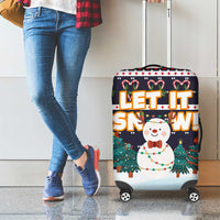 Let It Snow Christmas Luggage Cover Funny Xmas Holiday Patterns - Wonder Print Shop