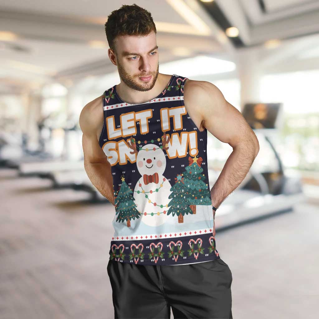 Let It Snow Christmas Men Tank Top Funny Xmas Holiday Patterns - Wonder Print Shop
