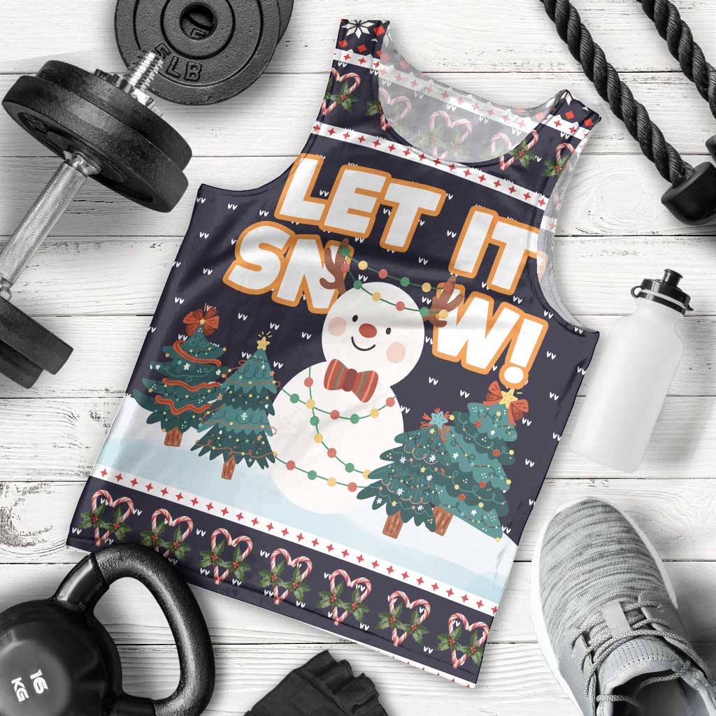 Let It Snow Christmas Men Tank Top Funny Xmas Holiday Patterns - Wonder Print Shop