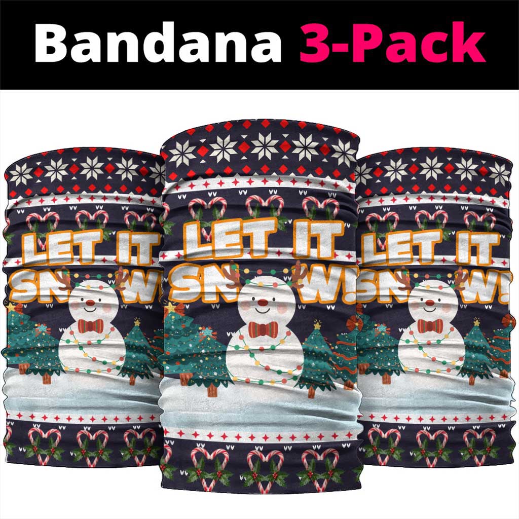 Let It Snow Christmas Neck Gaiter Funny Xmas Holiday Patterns - Wonder Print Shop