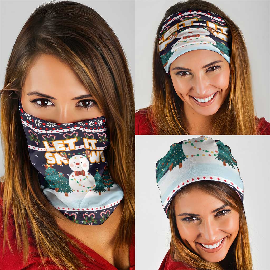 Let It Snow Christmas Neck Gaiter Funny Xmas Holiday Patterns - Wonder Print Shop