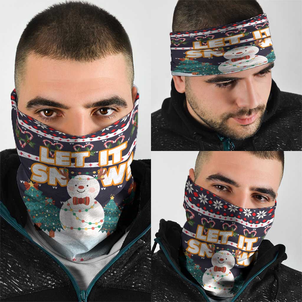 Let It Snow Christmas Neck Gaiter Funny Xmas Holiday Patterns - Wonder Print Shop