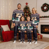 Let It Snow Christmas Pajama Set Funny Xmas Holiday Patterns - Wonder Print Shop