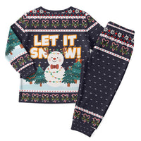 Let It Snow Christmas Pajama Set Funny Xmas Holiday Patterns - Wonder Print Shop