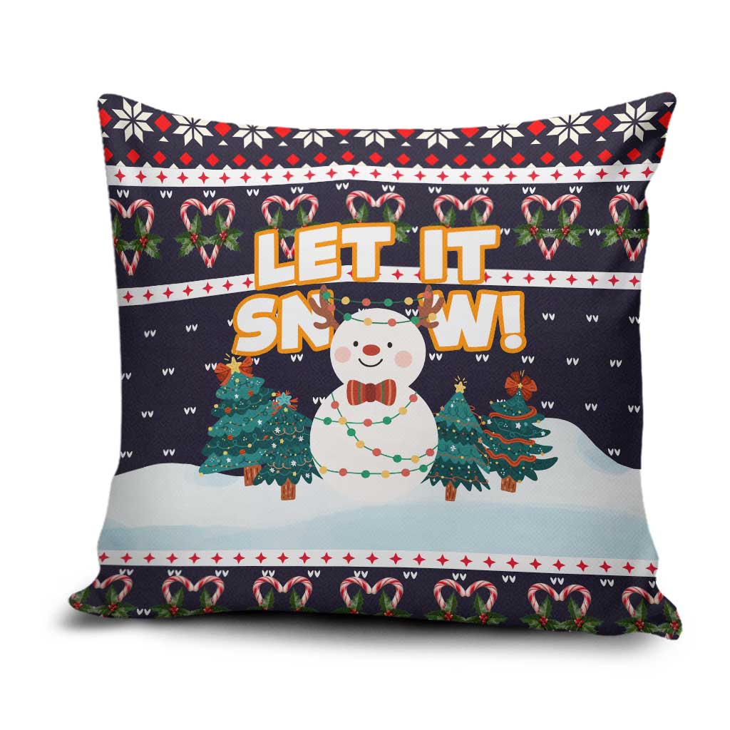 Let It Snow Christmas Pillow Cover Funny Xmas Holiday Patterns - Wonder Print Shop