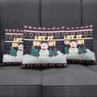 Let It Snow Christmas Pillow Cover Funny Xmas Holiday Patterns - Wonder Print Shop