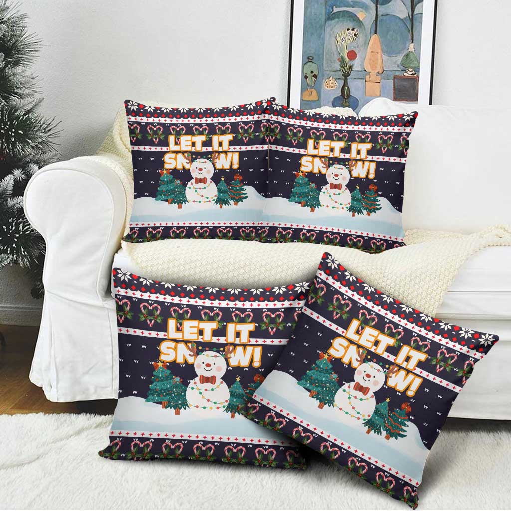 Let It Snow Christmas Pillow Cover Funny Xmas Holiday Patterns - Wonder Print Shop