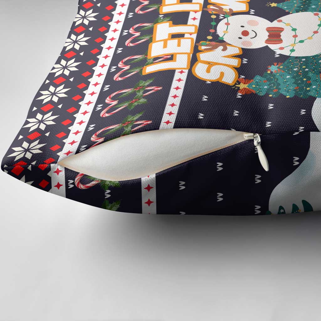 Let It Snow Christmas Pillow Cover Funny Xmas Holiday Patterns - Wonder Print Shop