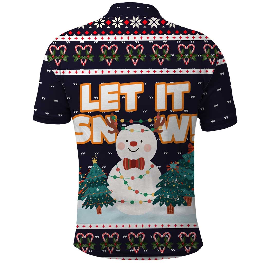 Let It Snow Christmas Polo Shirt Funny Xmas Holiday Patterns - Wonder Print Shop