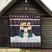 Let It Snow Christmas Quilt Funny Xmas Holiday Patterns - Wonder Print Shop