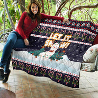 Let It Snow Christmas Quilt Funny Xmas Holiday Patterns - Wonder Print Shop