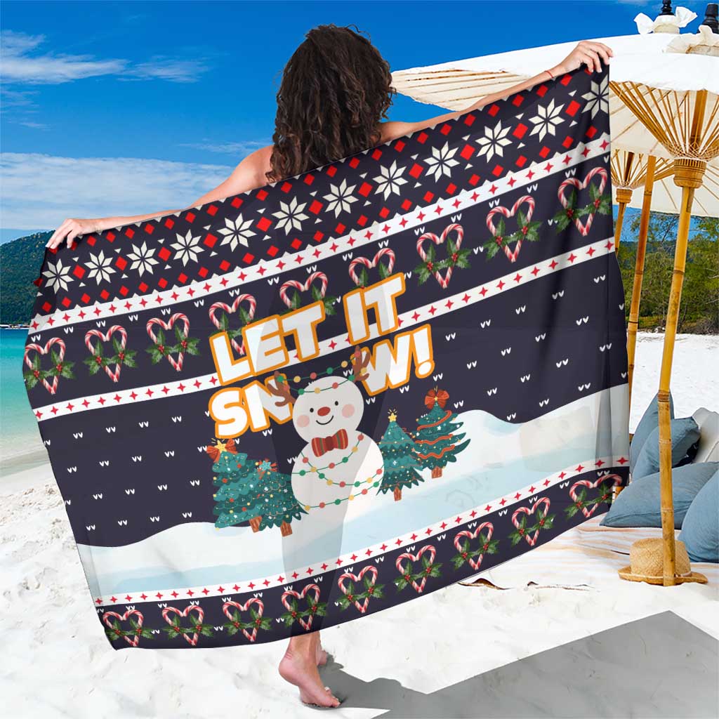 Let It Snow Christmas Sarong Funny Xmas Holiday Patterns - Wonder Print Shop