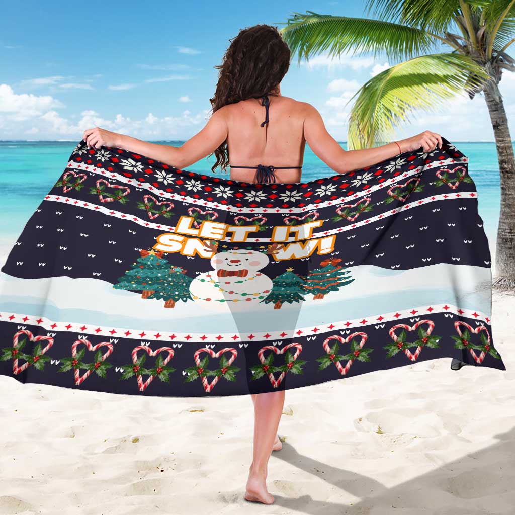 Let It Snow Christmas Sarong Funny Xmas Holiday Patterns - Wonder Print Shop