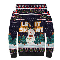 Let It Snow Christmas Sherpa Hoodie Funny Xmas Holiday Patterns - Wonder Print Shop