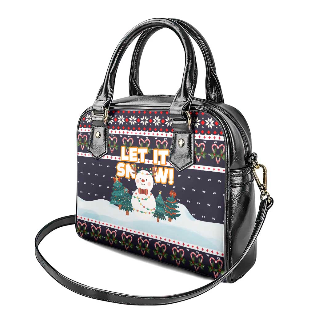 Let It Snow Christmas Shoulder Handbag Funny Xmas Holiday Patterns - Wonder Print Shop