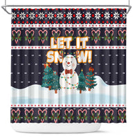 Let It Snow Christmas Shower Curtain Funny Xmas Holiday Patterns - Wonder Print Shop