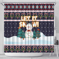 Let It Snow Christmas Shower Curtain Funny Xmas Holiday Patterns - Wonder Print Shop