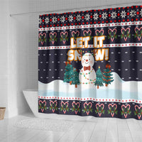 Let It Snow Christmas Shower Curtain Funny Xmas Holiday Patterns - Wonder Print Shop