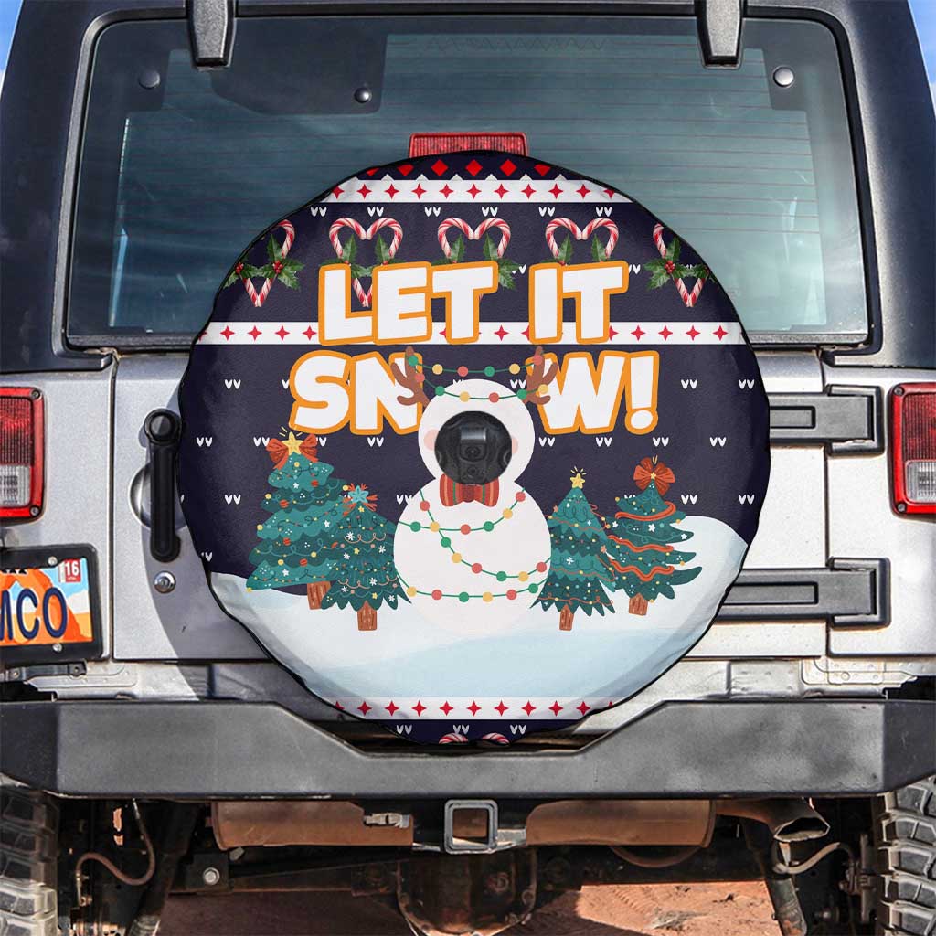 Let It Snow Christmas Spare Tire Cover Funny Xmas Holiday Patterns - Wonder Print Shop