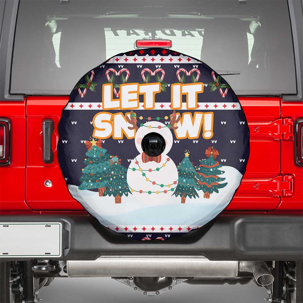 Let It Snow Christmas Spare Tire Cover Funny Xmas Holiday Patterns - Wonder Print Shop