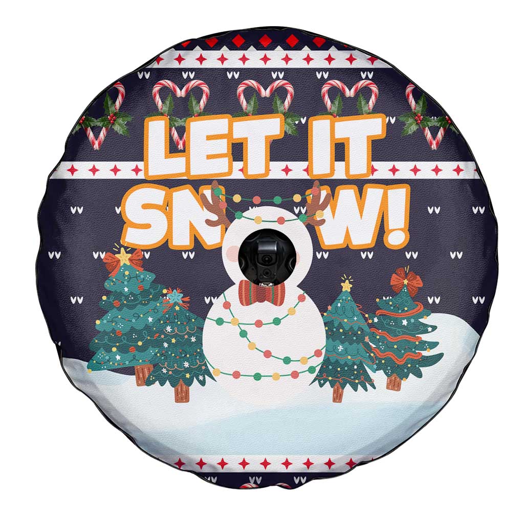 Let It Snow Christmas Spare Tire Cover Funny Xmas Holiday Patterns - Wonder Print Shop