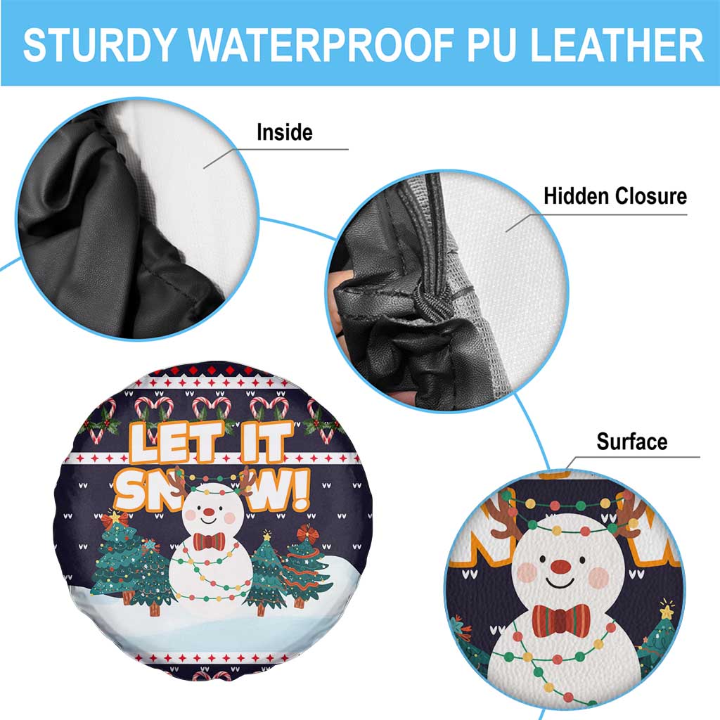 Let It Snow Christmas Spare Tire Cover Funny Xmas Holiday Patterns - Wonder Print Shop