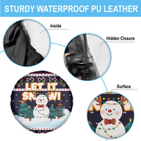 Let It Snow Christmas Spare Tire Cover Funny Xmas Holiday Patterns - Wonder Print Shop