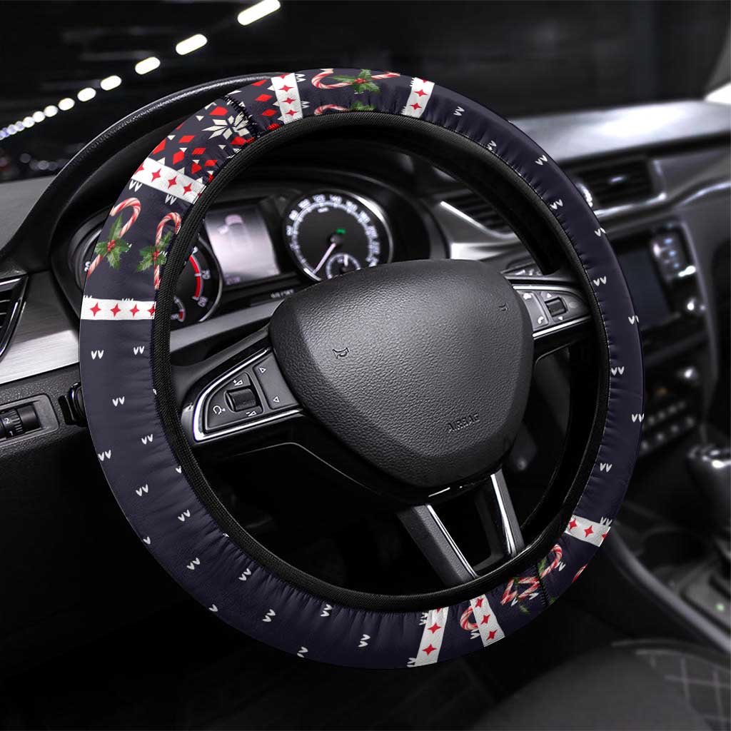Let It Snow Christmas Steering Wheel Cover Funny Xmas Holiday Patterns - Wonder Print Shop