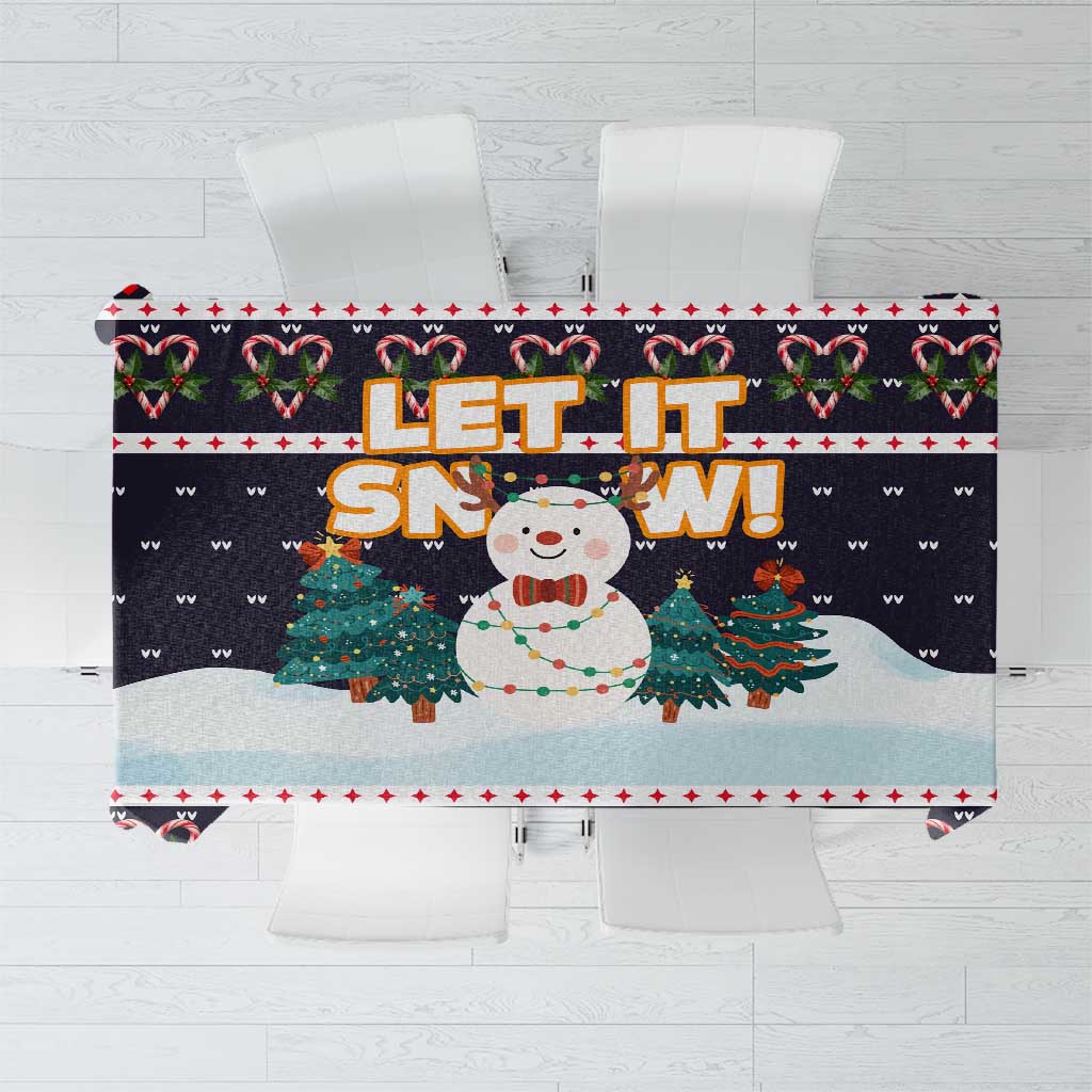 Let It Snow Christmas Tablecloth Funny Xmas Holiday Patterns - Wonder Print Shop