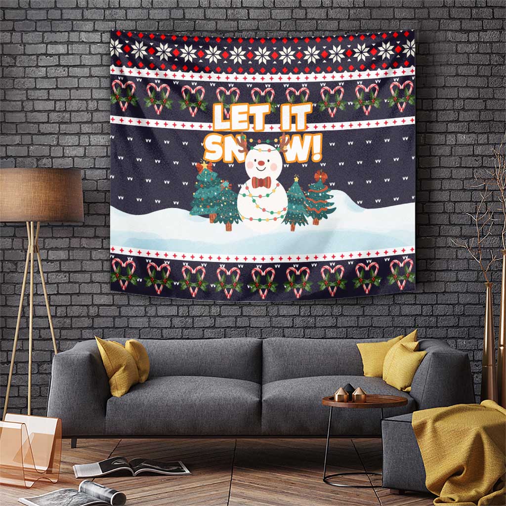 Let It Snow Christmas Tapestry Funny Xmas Holiday Patterns - Wonder Print Shop