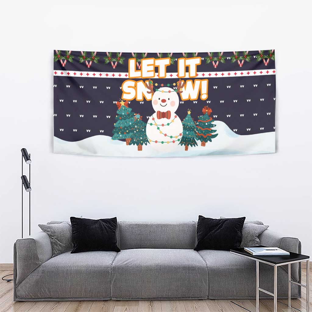 Let It Snow Christmas Tapestry Funny Xmas Holiday Patterns - Wonder Print Shop