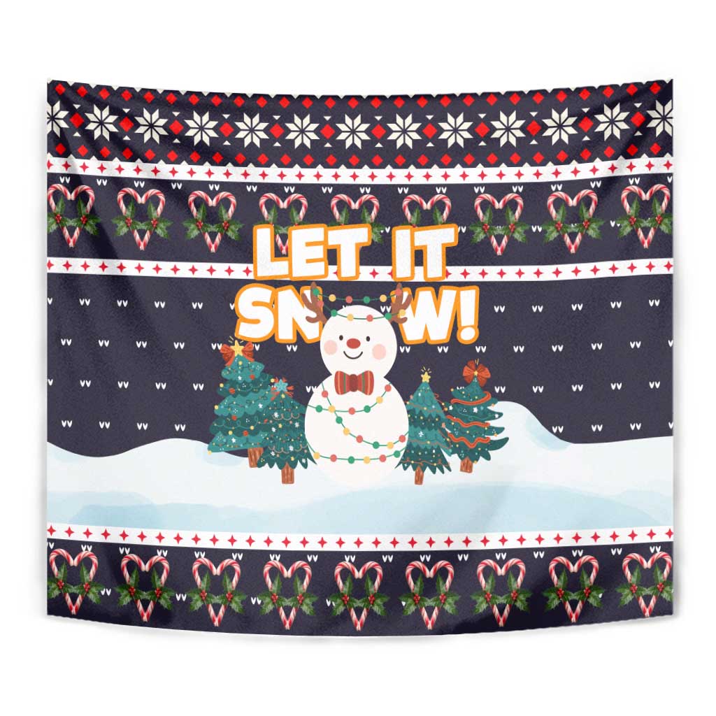 Let It Snow Christmas Tapestry Funny Xmas Holiday Patterns - Wonder Print Shop