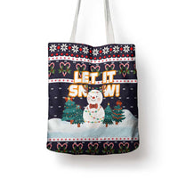 Let It Snow Christmas Tote Bag Funny Xmas Holiday Patterns - Wonder Print Shop