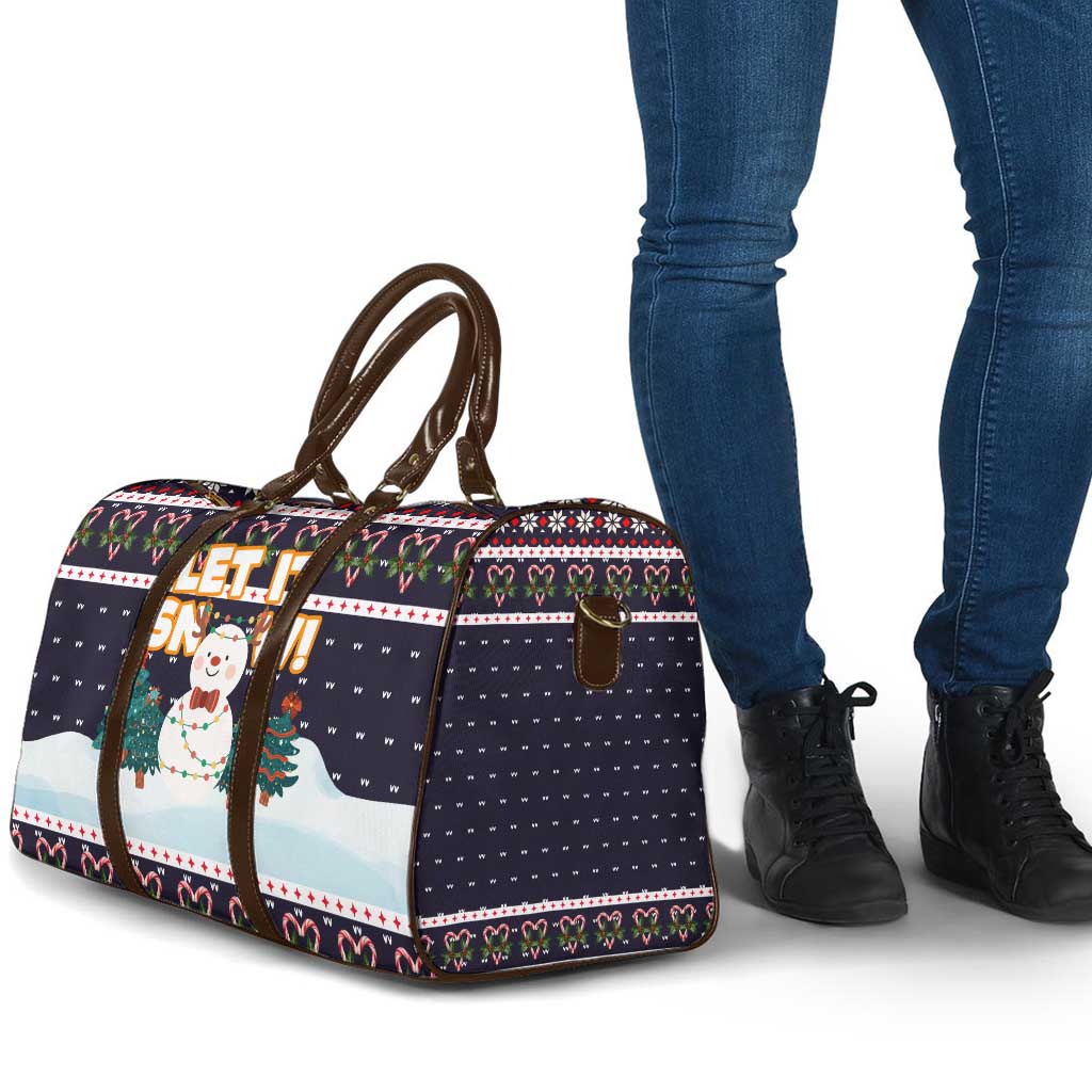 Let It Snow Christmas Travel Bag Funny Xmas Holiday Patterns - Wonder Print Shop