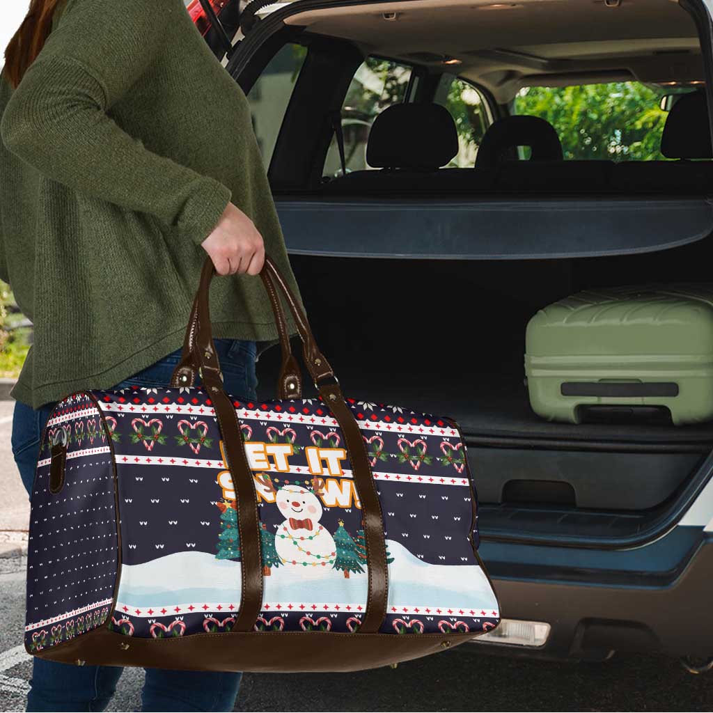 Let It Snow Christmas Travel Bag Funny Xmas Holiday Patterns - Wonder Print Shop