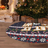 Let It Snow Christmas Tree Skirt Funny Xmas Holiday Patterns - Wonder Print Shop