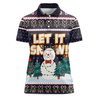 Let It Snow Christmas Women Polo Shirt Funny Xmas Holiday Patterns - Wonder Print Shop