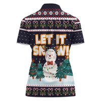 Let It Snow Christmas Women Polo Shirt Funny Xmas Holiday Patterns - Wonder Print Shop