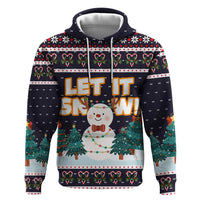 Let It Snow Christmas Zip Hoodie Funny Xmas Holiday Patterns - Wonder Print Shop