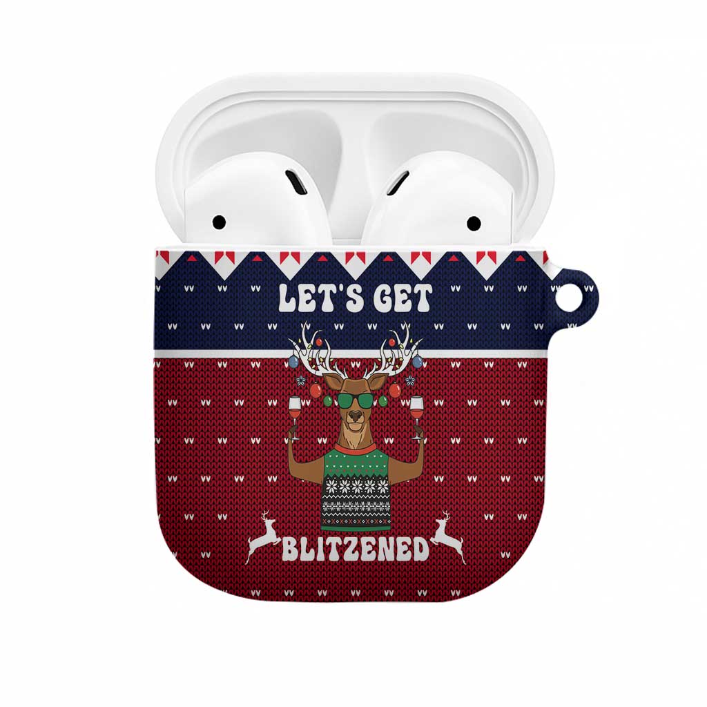 Lets Get Slouchy Christmas AirPods Case Funny Xmas Holiday Patterns - Wonder Print Shop