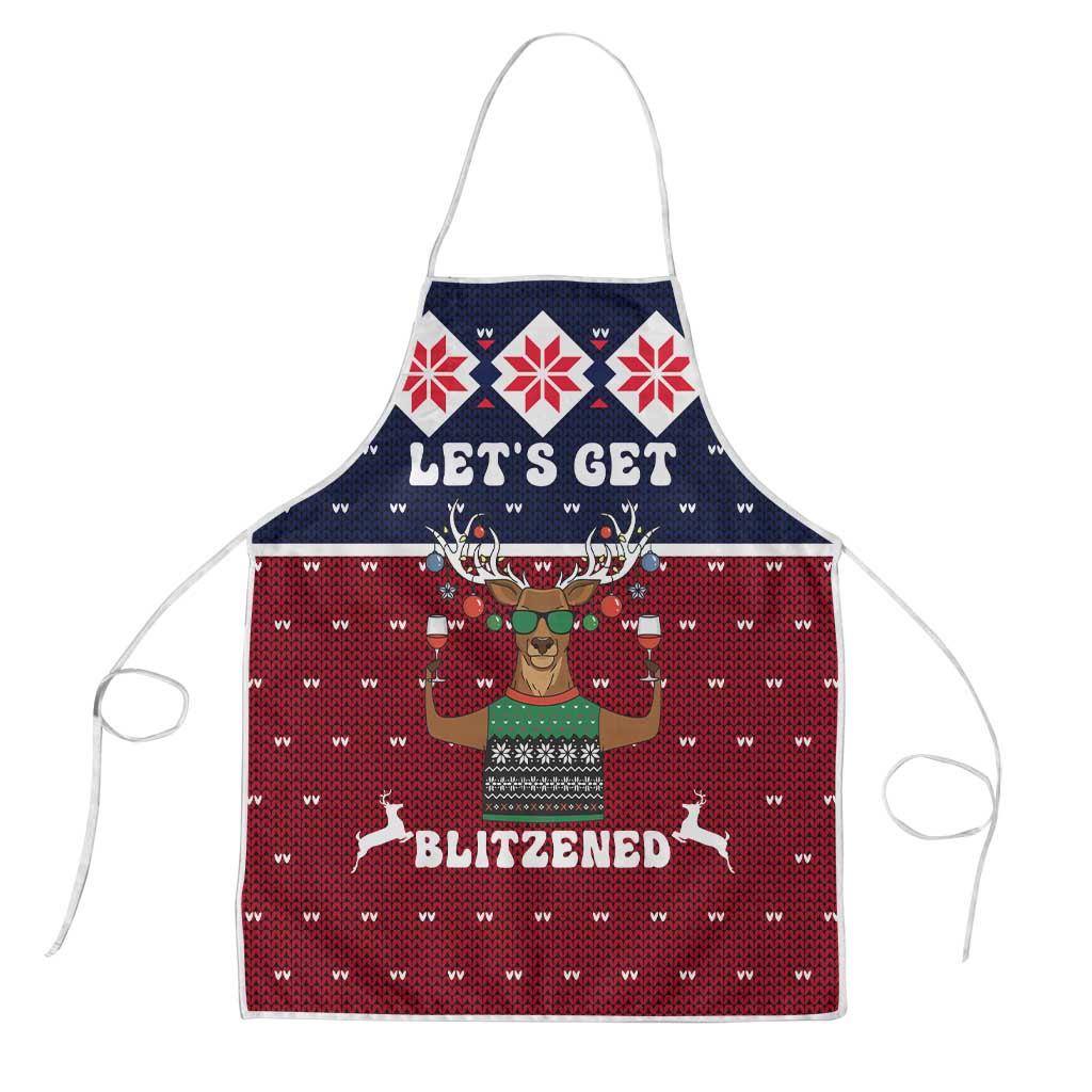 Lets Get Slouchy Christmas Apron Funny Xmas Holiday Patterns - Wonder Print Shop