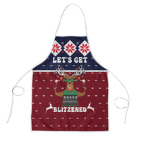 Lets Get Slouchy Christmas Apron Funny Xmas Holiday Patterns - Wonder Print Shop