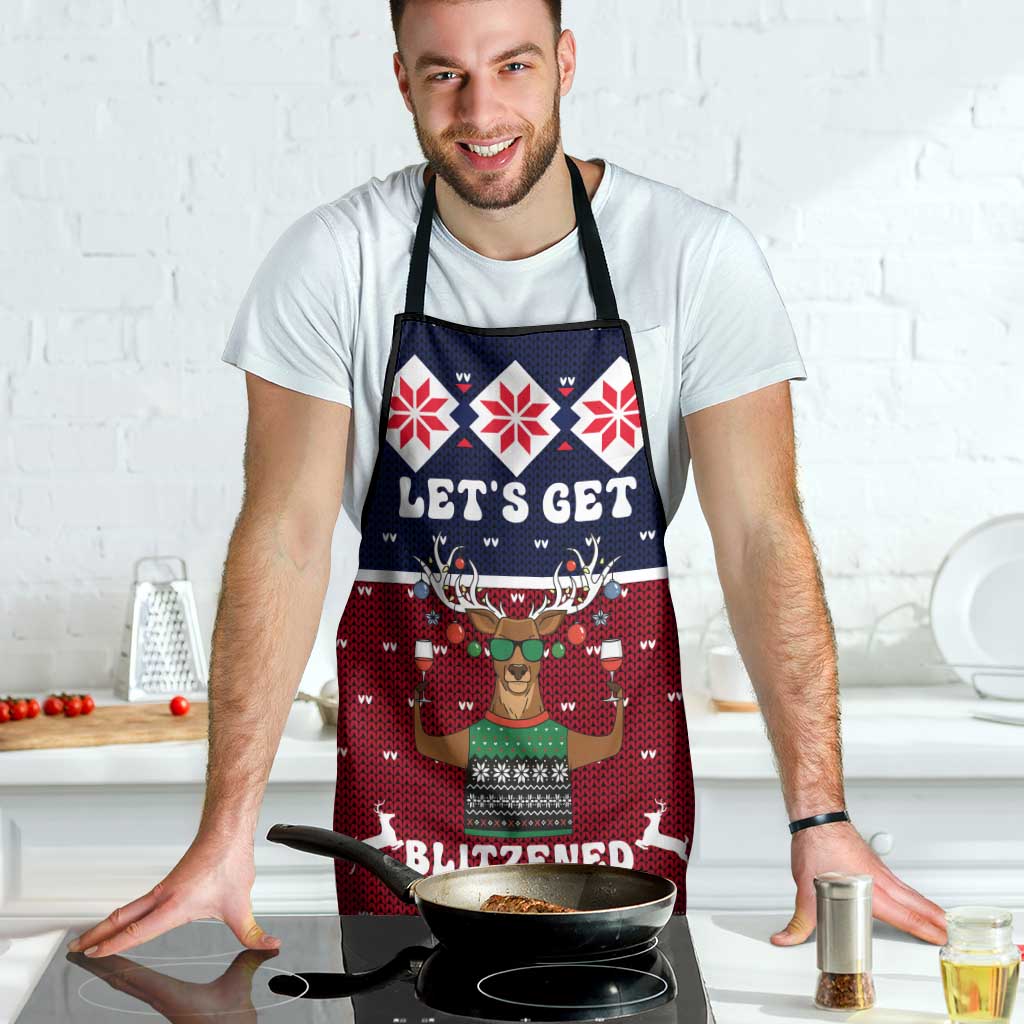 Lets Get Slouchy Christmas Apron Funny Xmas Holiday Patterns - Wonder Print Shop