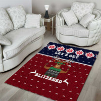Lets Get Slouchy Christmas Area Rug Funny Xmas Holiday Patterns - Wonder Print Shop