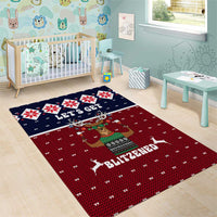 Lets Get Slouchy Christmas Area Rug Funny Xmas Holiday Patterns - Wonder Print Shop