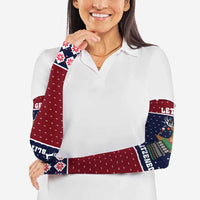 Lets Get Slouchy Christmas Arm Sleeves Funny Xmas Holiday Patterns - Wonder Print Shop