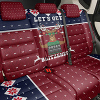Lets Get Slouchy Christmas Back Car Seat Cover Funny Xmas Holiday Patterns - Wonder Print Shop
